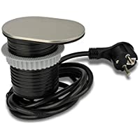 Los mejores  - Unitec Schuko + USB Enchufe para Mesa Empotrado- Tapa de Acero